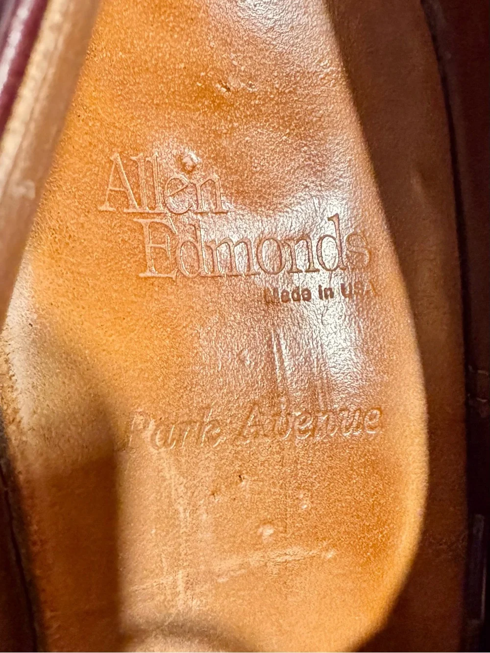 Allen Edmonds Park Avenue Burgundy Cap-Toe Oxfords